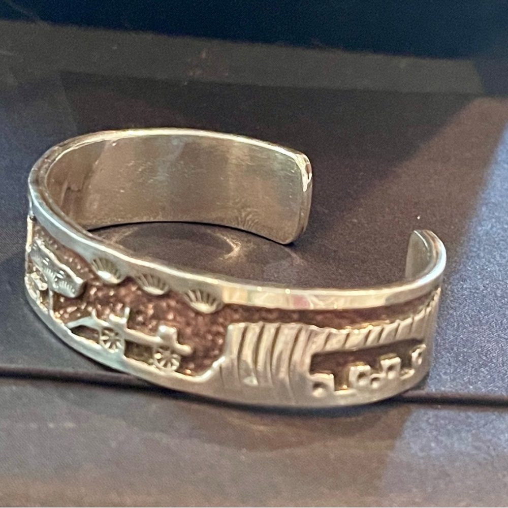 Navajo Story Bracelet, A Henry Artist Stamp from Canyon de Chelly